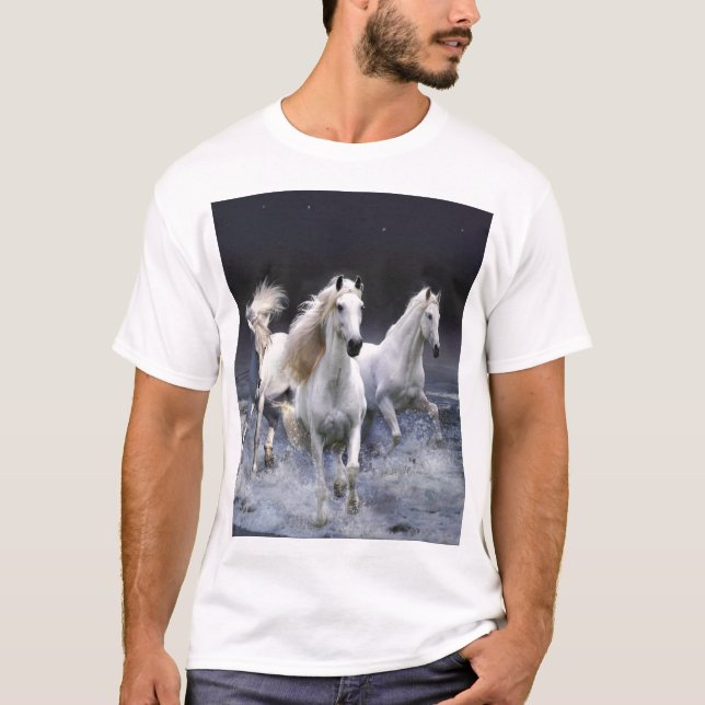 Camiseta Cavalos travesseiros decorativos (Frente)