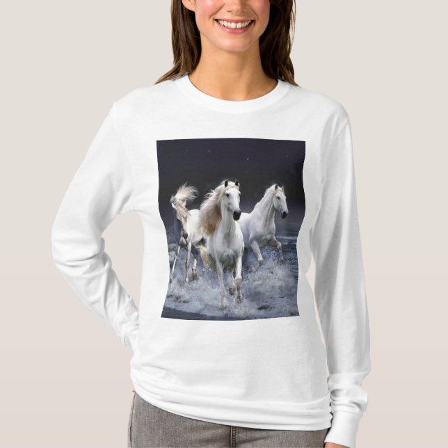 Camiseta Cavalos travesseiros decorativos (Frente)