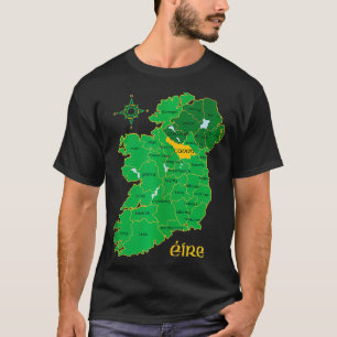 Camiseta Cavan Ireland County Map Eire Viagem irlandês