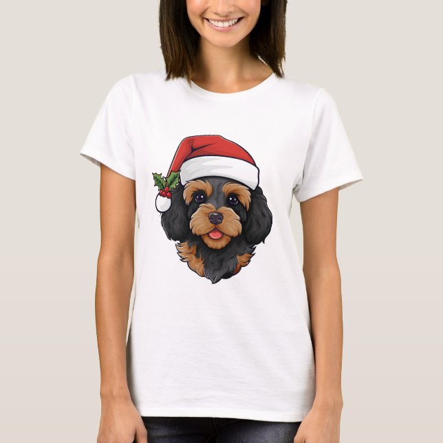 Camiseta Cavapoo Cavoodle de Natal - Fantasma (Frente)
