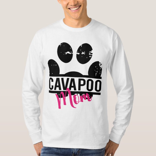 Camiseta Cavapoo Mãe Cachorro Raça Pet Aluguel Presente Por (Frente)