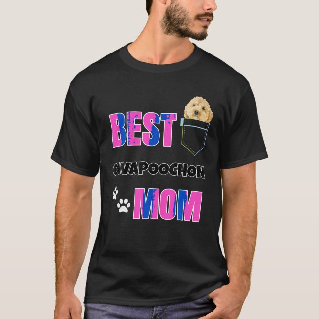Camiseta Cavapoochon no bolso Cachorro Cachorro Cachorro Ca (Frente)