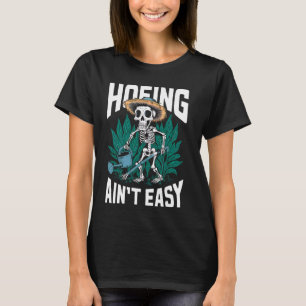 Camiseta Cavar não é Fácil Esqueleto Divertido Jardim Jardi