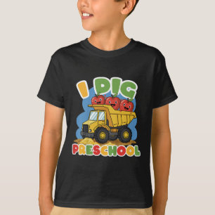 Camiseta Cavar Pré-escola Primeiro Dia de Volta às Aulas Al