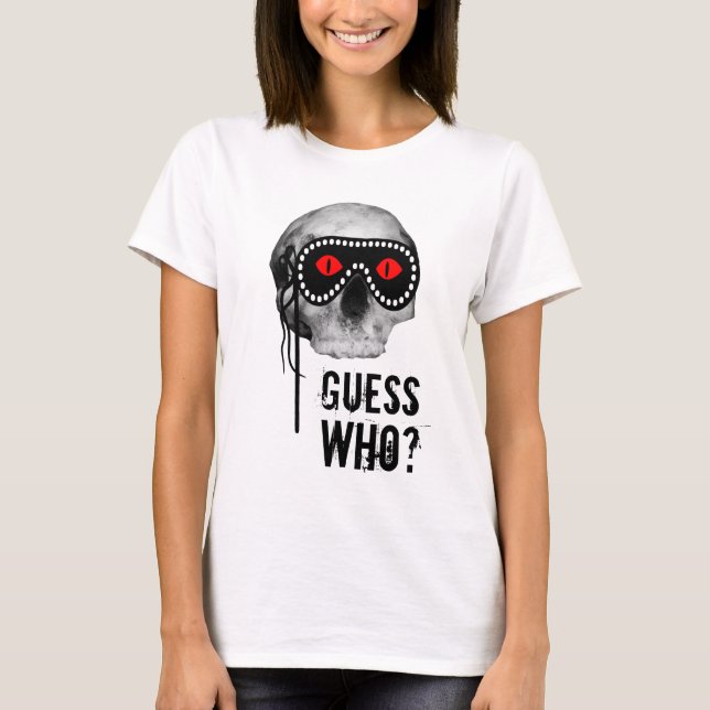 Camiseta Caveira - Adivinha Quem é personalizável? (Frente)