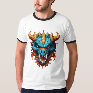 Camiseta Caveira Adorável do Mascote do Dragão - Ultra-Real