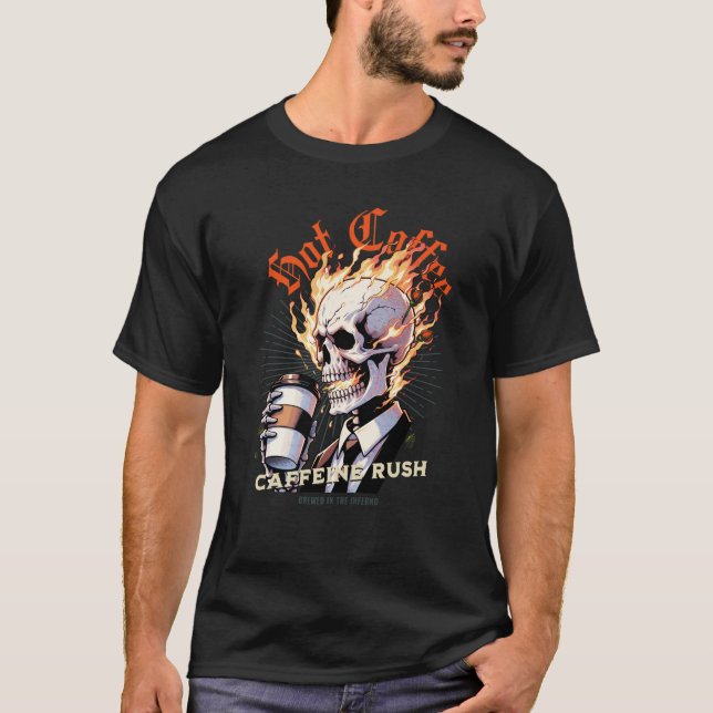 Camiseta Caveira apimentada com café quente (Frente)
