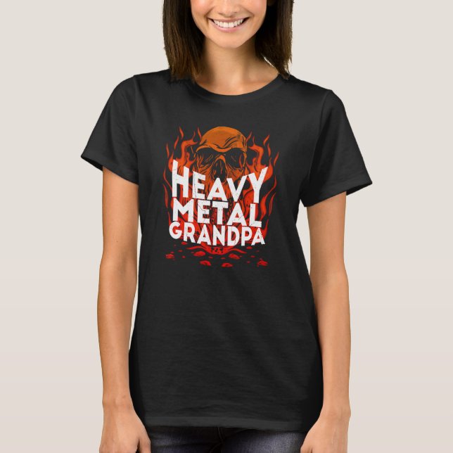 Camiseta Caveira Brutal de Metal Pesado Caveira De Vovô De  (Frente)
