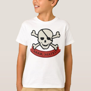 Camiseta Caveira - Camisa-T sem Sinal Básica das Crianças B