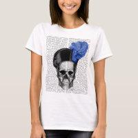 Caveira com Chapéu Azul