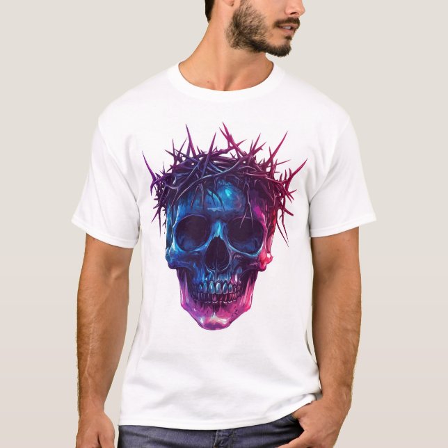 Camiseta Caveira com Coroa de Espinhos (Frente)
