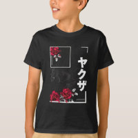 Caveira Com Flores - Design de Estilo Japonês Urba