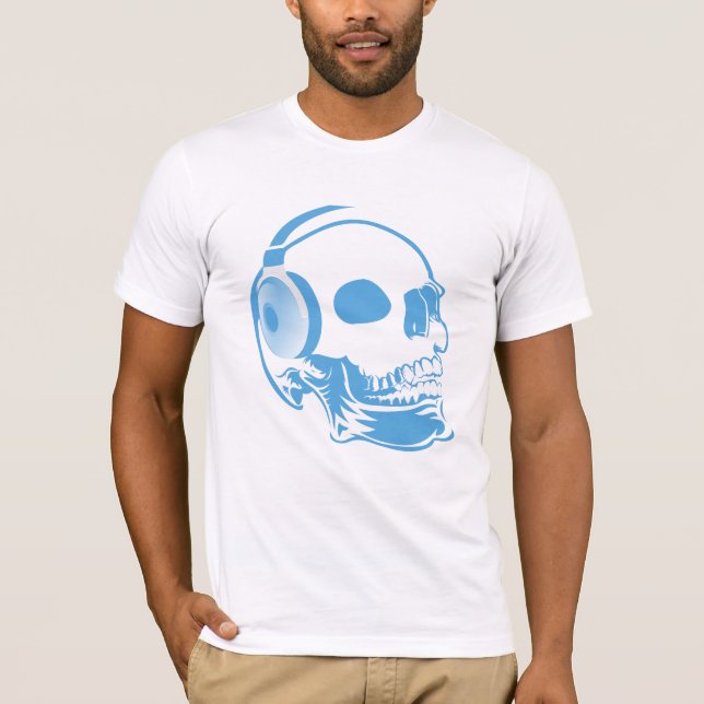 Camiseta Caveira com fones de ouvido (Frente)