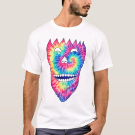 Camiseta Caveira com Sorriso Tie-Dye