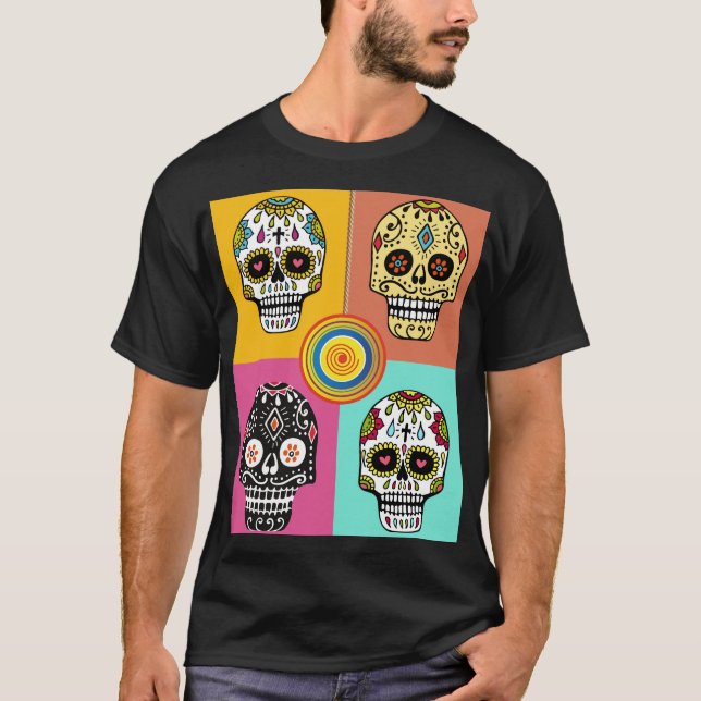 Camiseta Caveira, Crânios Legal Mexicanos  (Frente)