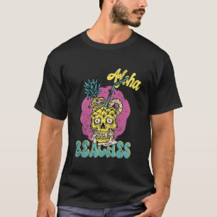 Camiseta Caveira de Abacaxi Havaiana Aloha Bebe Sumo Havaí