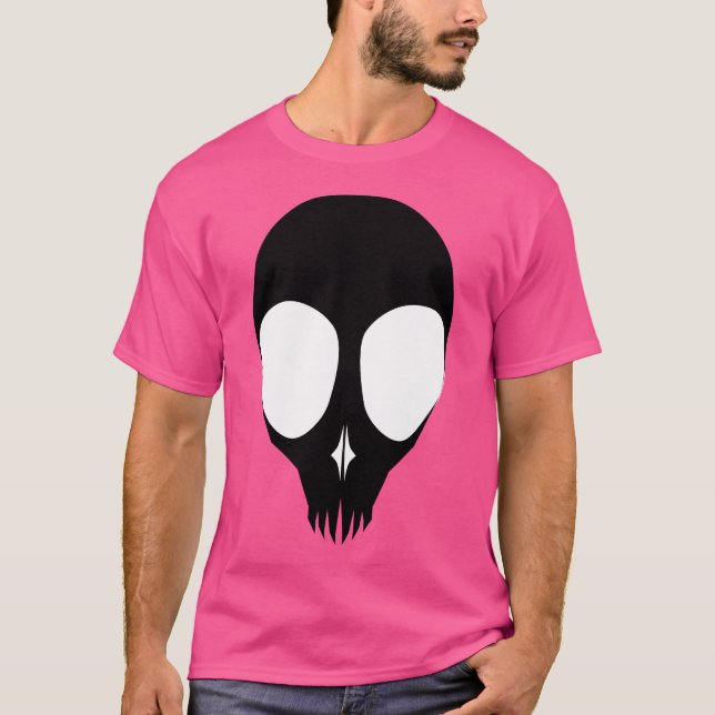 Camiseta Caveira de alienígena - Inverter - Sem Contorno (Frente)