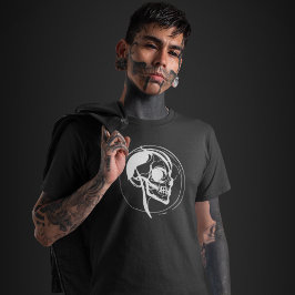 Camiseta Caveira de Arte de Linha - Abstrato - Mesma Divers