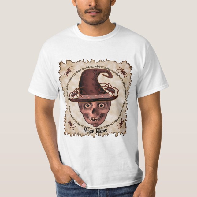 Camiseta Caveira de Bruxa Aranha (Frente)