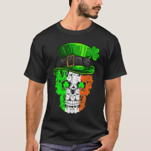 Camiseta Caveira de Cão Corgi Trevo Dia de São Patrício Sor