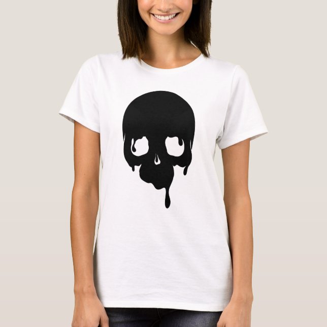 Camiseta Caveira de Discagem Personalizável (Frente)