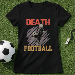 Camiseta Caveira de Futebol Morte Futebol Humor Negro Fã