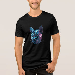 Camiseta Caveira de Gato Neon