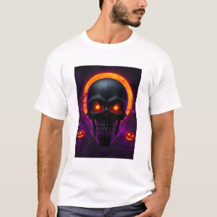 Camiseta Caveira de Halloween Preta