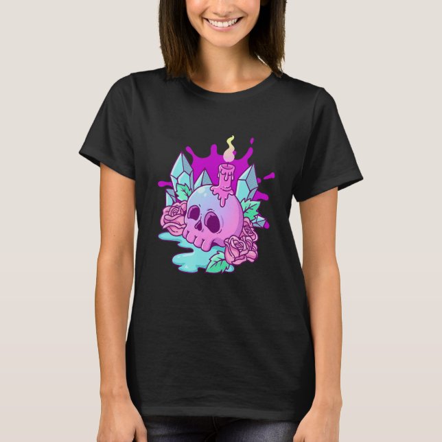 Camiseta Caveira de Pastel Gótico (Frente)