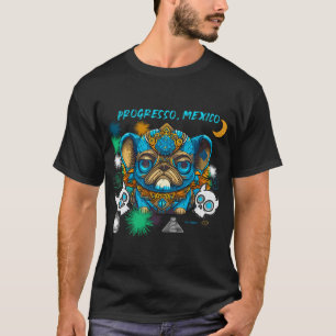 Camiseta Caveira de Pug Candy 5 PROGRESO MEXICO