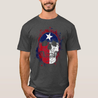 Camiseta Caveira de Sinalizador de Texan