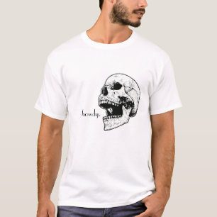 Camiseta Caveira de Vintage com "uivá" casual