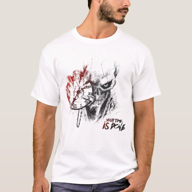 Camiseta Caveira do Diabo e Relógio de Bolso (Frente)