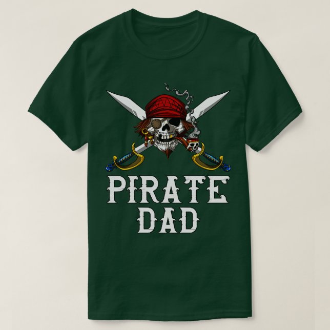 Camiseta Caveira do Pai Pirata (Frente do Design)