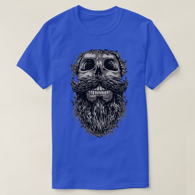 Camiseta Caveira e barba 1 (Frente do Design)