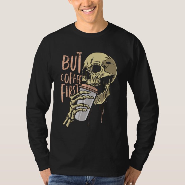 Camiseta Caveira e Café (Frente)