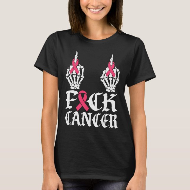 Camiseta Caveira E Crossbones Esqueleto Cancer 1 (Frente)
