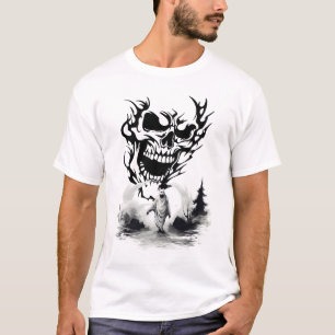 Camiseta Caveira e Fantasma, Que Os Fantasmas Estejam Com V