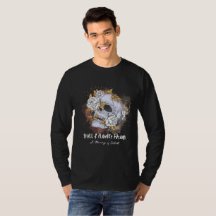 Camiseta Caveira e Flor um incrível contraste da vida