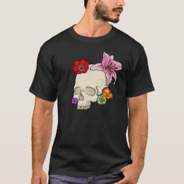 Camiseta Caveira e Flora