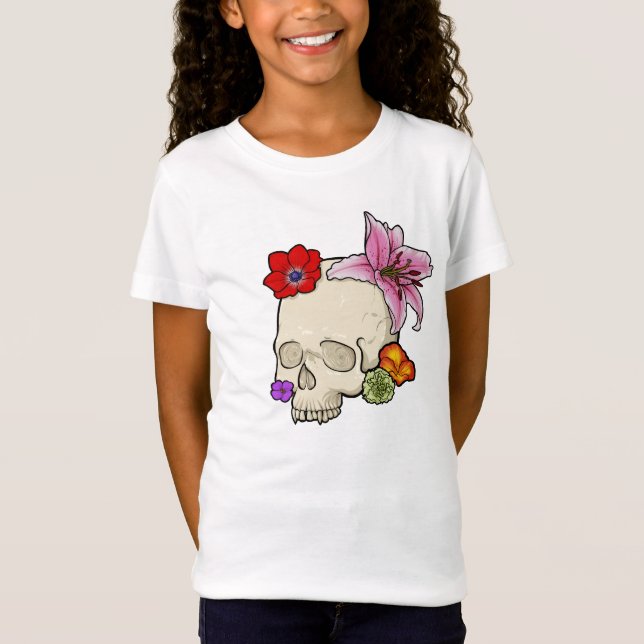 Camiseta Caveira e Flora (Frente)