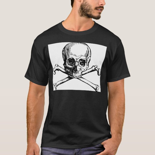 Camiseta Caveira e Ossos (Frente)