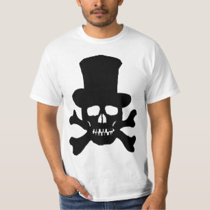 Camiseta Caveira e Ossos Cruzados com Cartola