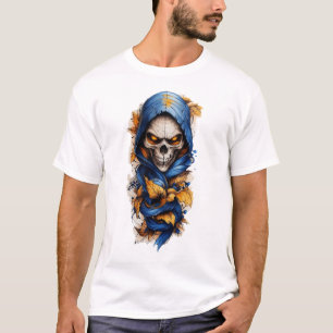 Camiseta Caveira e outono deixam estilo de tatuagem T-shirt