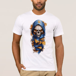 Camiseta Caveira e outono deixam estilo de tatuagem T-shirt