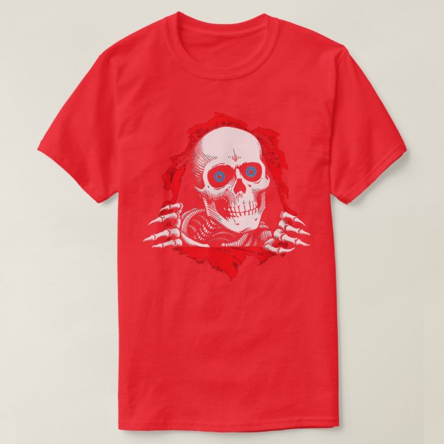 Camiseta Caveira Engraçada Esqueleto Arrancando Cabeça Para (Frente do Design)