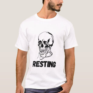 Camiseta Caveira Engraçada Esqueleto Gótico Engraçado