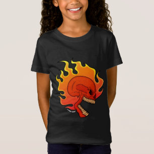 Camiseta Caveira Flamejante