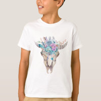 Caveira Floral Colorida Boho