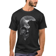 Caveira Gótica Meio Rosto Punk Retrô